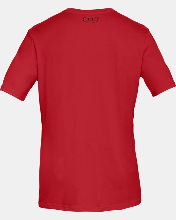 Men's UA Team Issue Wordmark Short Sleeve, Red, pdpMainDesktop image number 4